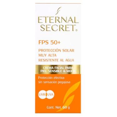 Imagem de Protetor solar Eternal Secret de alta proteção para rosto - FPS 50+ água, textura não pegajosa, 60 g - Bloqueador Facial/Corporal Eternal Secret FPS 50+ 60 g
