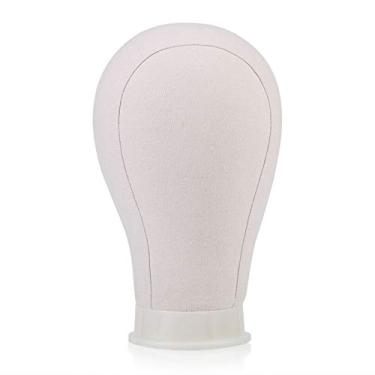 Imagem de Yctze Cabeça de Exibição de Lona de 22 Polegadas Com Grampo de Mesa - Modelo de Manequim para Estilo de Peruca, Chapéu e Chapéus (22 polegadas)