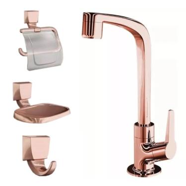 Imagem de Kit Para Banheiro Com 4 Peças Rose Gold 2004 F71 - 7140097 - Lorenzetti