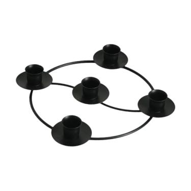Imagem de Kuntesetty Do Advento de Natal, Castiçal Simples E Elegante para Decoração de Casa, Castiçal de Metal para Festa de Aniversário, Preto