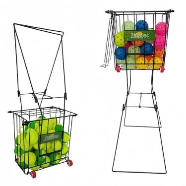 Imagem de jifader Hoppers de bola de tênis, tremonha de pickleball, 79 tênis ou 50 pickleball, também usado como apanhador de bola, fácil de pegar 30 tênis ou picles em 1 minuto, facilmente colocado no