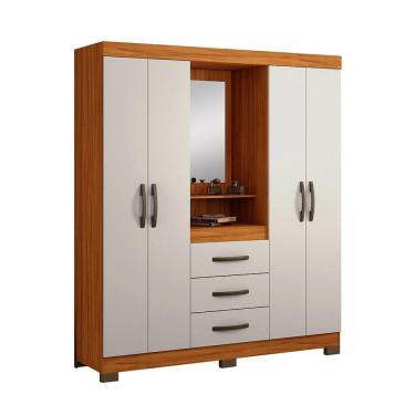 Imagem de Guarda-roupa Notável Capela Solteiro 4 Portas 3 Gav Nt5015 Freijo/off White