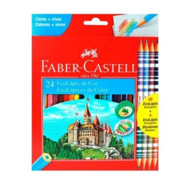 Imagem de Lapis de cor com 20 cores + 4 bicolor - Faber-Castell