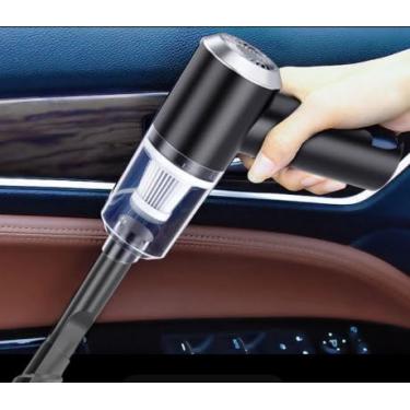 Imagem de Aspirador de Pó Portátil 2 em 1 6000Pa — Aspirar e Soprar, USB Recarregável, Filtro HEPA Lavável, para Carro, Teclado e Casa