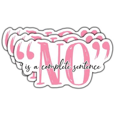 Imagem de (3 peças) Adesivo No is A Complete Sentence Sticker Funny Quote Sarcástico Decalque de Vinil Impermeável para Livros Laptops Telefone Garrafas de Água Copo Kindle 3 Polegadas