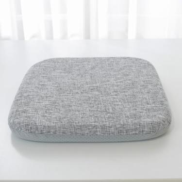 Imagem de Huierxun Almofada de cadeira de espuma viscoelástica de alta resiliência 33 x 33 x 5 cm, conjunto de 2 almofadas quadradas para cadeira e capa lavável, almofadas antiderrapantes para sala de jantar