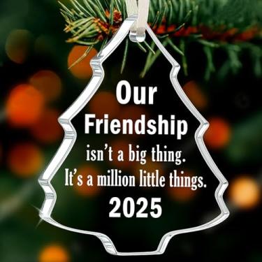 Imagem de Enfeite de Natal da Amizade 2025 – Our Friendship Isn't a Big Thing Decoração de árvore de Natal – Presente de enfeite de melhor amigo, Papai Noel secreto ou material de meia para amigos