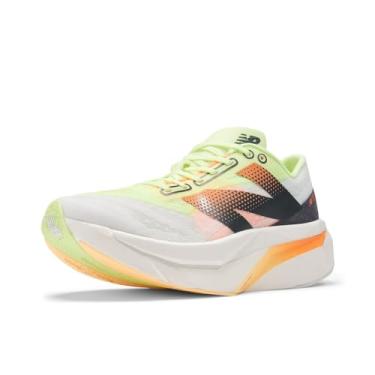 Imagem de New Balance Tênis de corrida feminino FuelCell Supercomp Elite V4, Branco/Limão Branco/Manga Quente, 5.5