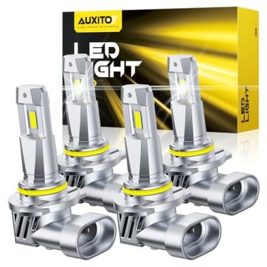Imagem de AUXITO 9005 e 9006 Lâmpadas LED HeadIight, Tamanho Halógeno 1:1, Ultra Brilhante 6500K, 1000% Brilhante, Plug and Play, Vida Útil de 60.000 Horas, Pacote com 4