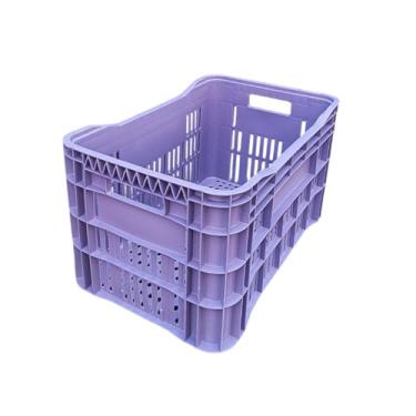 Imagem de Caixa Organizadora Multiuso Agricola Vazada Feira Plastica 49L(LILAS)