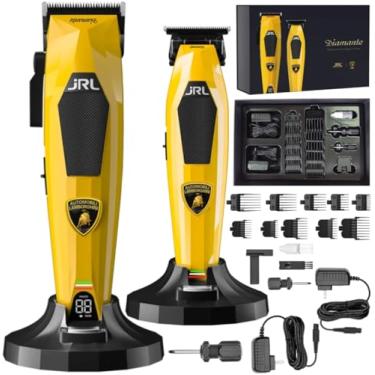 Imagem de JRL Diamante 2025C, Máquina de Corte Profissional Edição Lamborghini, Motor Brushless 8200 RPM, Display LED, Bateria 4h, Amarelo, Base de Carregamento e Pentes, Kit Completo