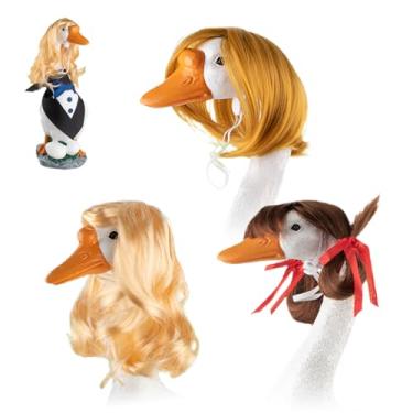 Imagem de Perucas de gansos | Roupa de primavera de gansos de varanda fofa, decoração de estátua para primavera, gramado, pátio, casamento, jardim, dia de Ação de Graças, quintal, porta, Natal, feriado