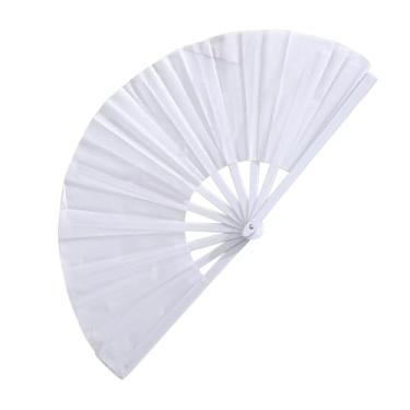 Imagem de Ventilador de mão dobrável | Ventilador de mão para dançar | Adereços de dança portáteis leves e dobráveis para decoração de festivais de festas, cosplay, palco de evento de dança