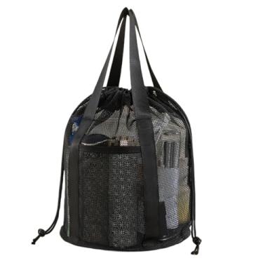 Imagem de Bolsa de chuveiro de malha | Bolsa de banho de malha de secagem rápida - Organizadores de bolsa impermeável para higiene pessoal, viagem, dormitório, férias, verão, academia, acampamento, piscina