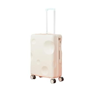 Imagem de Mala, design elegante de queijo, rodízios duplos silenciosos, bolsa de transporte giratória de 360 graus, resistente a impactos, bolsa de transporte à prova d'água, estudantes, viagens ao exterior
