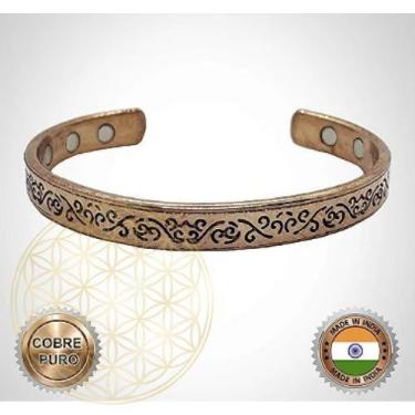 Imagem de Bracelete de Cobre Magnético Ajustável FLUIR ARABESCO - Fluir Infinity
