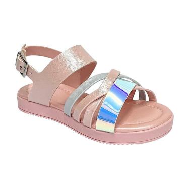 Imagem de Sandália Klin Lolinha 421053 Rosa Metalizado/Holográfico-Unissex