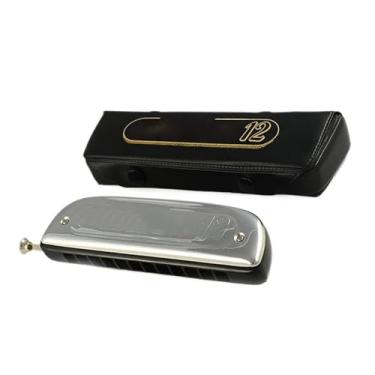 Imagem de Gaita cromática profissional para iniciantes e adultos, chave de C, buraco G12, 48 tons (chave de G)