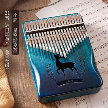 Imagem de Piano de polegar de 21 tons Kalimba piano de dedo para iniciantes Kalimba dedo piano dedo piano kalimba polegar piano (cor: A) (E)