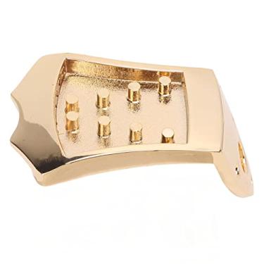 Imagem de Matybobe Peça de atualização de ponte de metal bandolim acessórios de instrumentos musicais para bandolim de 8 cordas (ouro)