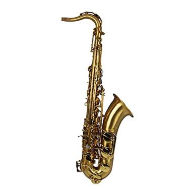 Imagem de Kit para iniciantes saxofone profissional de alto grau dourado escuro lacado cor saxofone tenor polido latão saxofone