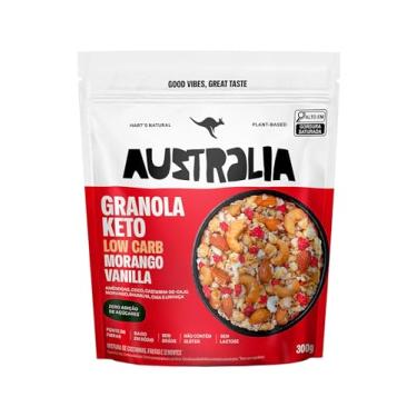 Imagem de Hart's Natural Granola Australia Keto Low Carb Morango e Baunilha - Granola Sem Açucar, Sem Lactose, Sem Glúten, Vegano - 100% Natural - Alto em Fibras - 300g