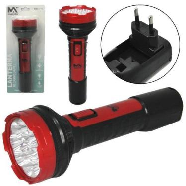 Imagem de Lanterna Recarregavel Bivolt Maxmidia Com 12 Leds - Dynasty