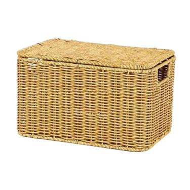 Imagem de Llazsybz Uma Cesta de Vime Prática E Espaçosa para Guardar Diversos Objetos. Ideal para a Da Cozinha, Quarto Ou Escritório, 28 cm x 18,5 cm x 16,5 cm