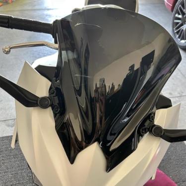 Imagem de Substituição de para-brisa de corrida de 15 polegadas para Ninja500 Ninja 500 SE 2024-2025 motocicleta PC protetor de defletor de vento carenagem frontal (fumaça escura)