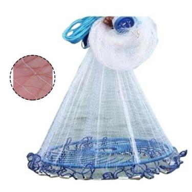 Imagem de Tarrafa Chinesa Pesca Rede Pescaria 4 Metros Disco Lançador Malha 5 Pe