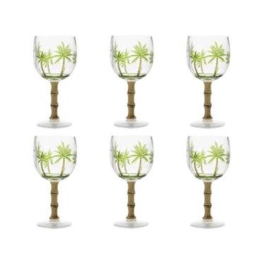 Imagem de Conjunto de Taças Wolff Palm Tree 495ml - 6 Peças Verde