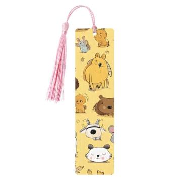 Imagem de Marcadores de página de madeira personalizados com estampa de furão cabeludo, acessórios exclusivos para homens e mulheres, atende a todas as necessidades dos amantes de livros