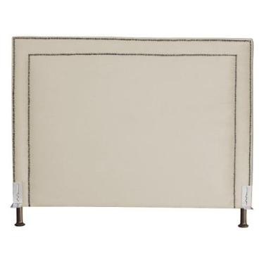 Imagem de Cabeceira Viviane Luxo Veludo Para Cama Box - DS Estofados, Casal, Beg