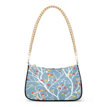 Imagem de CEBUGI Bolsa tiracolo feminina bolsa de ombro com fundo azul claro bolsa clutch elegante com alça de corrente