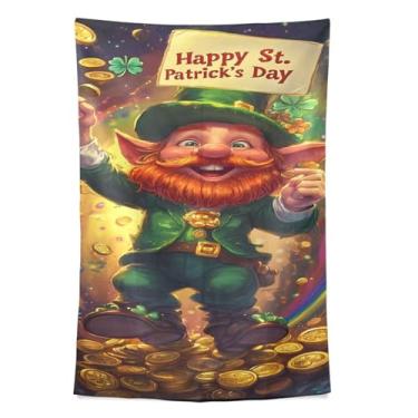 Imagem de STAYTOP Tapeçaria do Dia de São Patrício Elfos e Moedas Tapeçarias de Parede para Decorações de Casa Decoração de Dormitório Sala de Estar Quarto Tapete de Parede (60×40in)