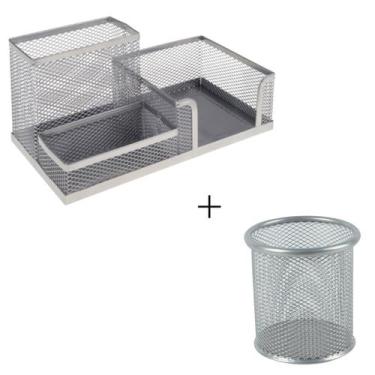 Imagem de Porta Treco Organizador Papel Clips + Porta Caneta Lápis Papelaria - A