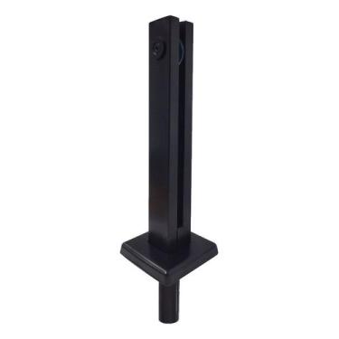 Imagem de Coluna Torre Inox 30cm Preto Guarda Corpo C/ Tubo Pino Chumbador - RR 