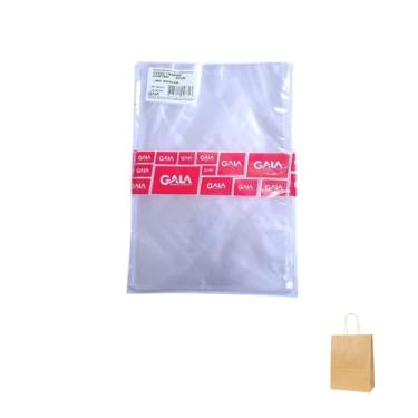 Imagem de Kit Saco De Presente Transparente 900 Incolor 15x22cm + Sacola Para Presente Kraft P 21,5x15x8cm (1000 unidades)