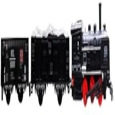 Imagem de Trem de brinquedo, locomotiva eletrica com vagoes, trilhos, som, luz, colorido, duravel