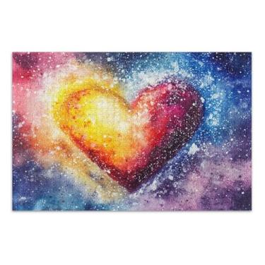 Imagem de Quebra-cabeça adulto roxo com corações brilhantes 1000 peças, quebra-cabeças exclusivos para adultos, jogos adultos para noite de jogos