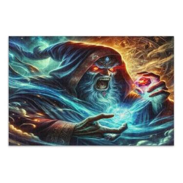 Imagem de Wizard Casting a Spell Puzzles 500 peças, quebra-cabeças para adultos, jogos para noite de jogo