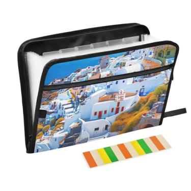 Imagem de Beautiful City Pasta de arquivos sanfonada à prova d'água para documentos, organizador de contas com bolsos