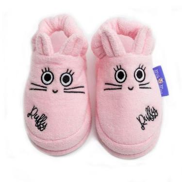 Imagem de Pantufa Para Uso Interno Infantil 100% Algodão Milk&Moo, Rosa