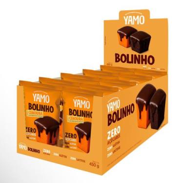 Imagem de Kit 10 snack bolinho de cenoura com chocolate yamo zero açucar lactose
