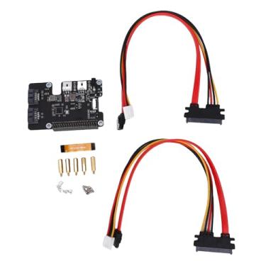 Imagem de aqxreight Substituição do Adaptador PCIe para 2 Canais Serial ATA para 5 Serial ATA 3.0 Indicadores Duplos LED Integrados e Placa de Expansão Padrão EEPROM HAT