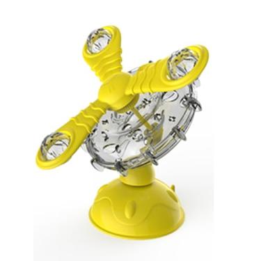 Imagem de Brinquedo dispensador de petiscos rotativos para animais de estimação: brinquedo de quebra-cabeça giratório de 360 graus, alimentador de roda gigante montado na janela com ventosas para gatos e cães