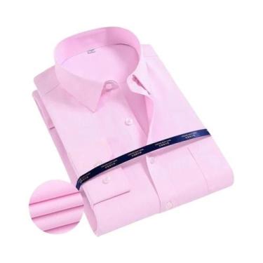 Imagem de Camisa Social Masculina Branca De Manga Longa Confortável Ajuste Padrã