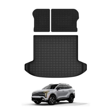 Imagem de AltraVos Tapete de porta-malas de combustível compatível com Kia Sportage 2023-2026 (gasolina não híbrida), forro de carga TPE com tapete de encosto para acessórios Kia Sportage 2023 2024 2025 2026