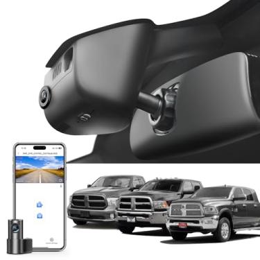 Imagem de Mangoal 4K e traseira 1080p Dash Cam ajuste personalizado para Dodge RAM 1500/2500/3500 2013 2014 2015 2016 2017 2018, 1500 Classic 2019-2024 (modelo B), acessórios DS/DJ/D2, UHD 2166. Vídeo 0P, WiFi