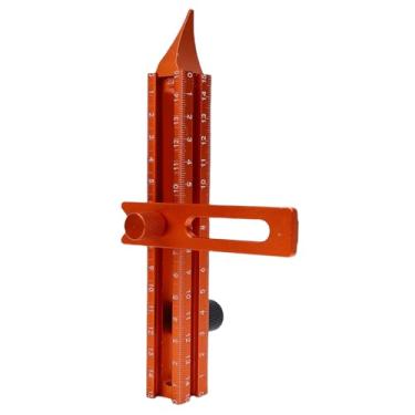 Imagem de MAVIS LAVEN Magnet 4 Sided Scale Scribing Tool, Régua de Nivelamento Em Liga de Alumínio Com Base Magnética Forte e Fixação Ajustável 360°, para Marcenaria Fabricação de Móveis Construção